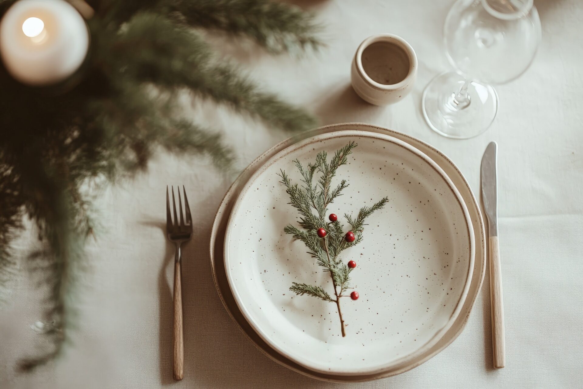 Christmas table decoration, accent for your plate